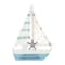 Blue Sail Boat with Netting & Starfish Sculpture Set